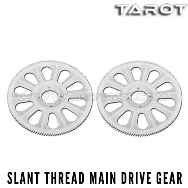 Tarot 450 PRO Slant Thread Main Drive Gear/121T (White)  TL45156