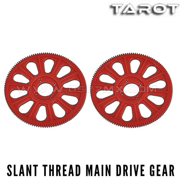 Tarot 450 PRO Slant Thread Main Drive Gear/121T ( red ) TL45156-02
