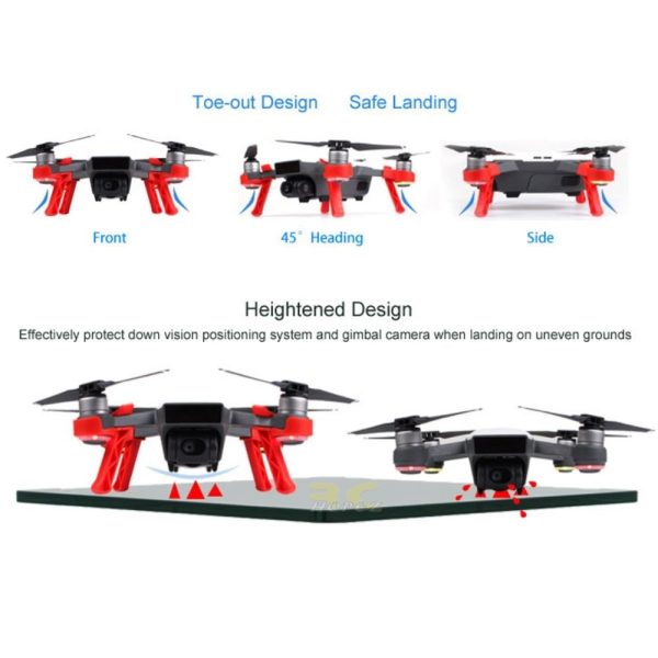 05b5ba752823ee24ad73fc865852eb251612361960.jpg Sunnylife 4pcs/set Landing Gears Stabilizers Landing Skids Gimbal Camera Protector for DJI SPARK SP-LG510