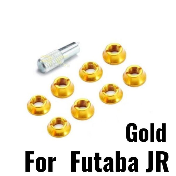 Radio Control Switch Color Nut for Futaba JR (Gold) SP017G