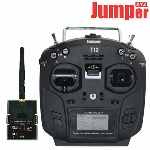 Jumper T12 Plus Multi-protocol Radio Transmitter w/ JP4-in-1 RF Module Hall Sensor Gimbal Black