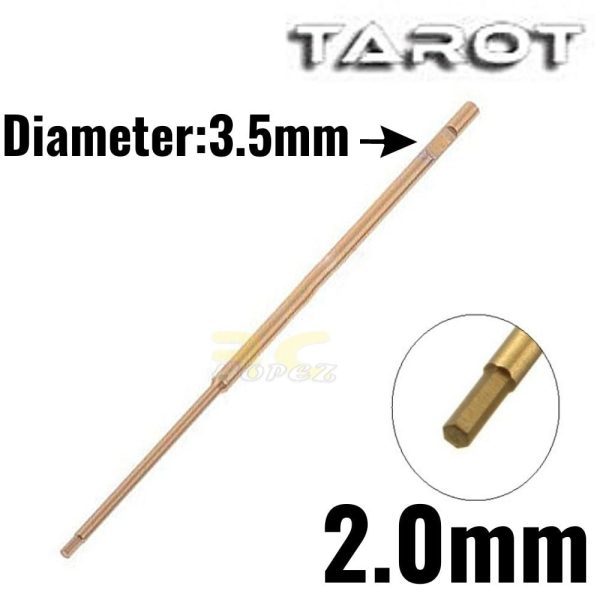 Tarot titanium gold 2.0mm hex screwdriver head (diameter 3.5mm)  TL2673-02