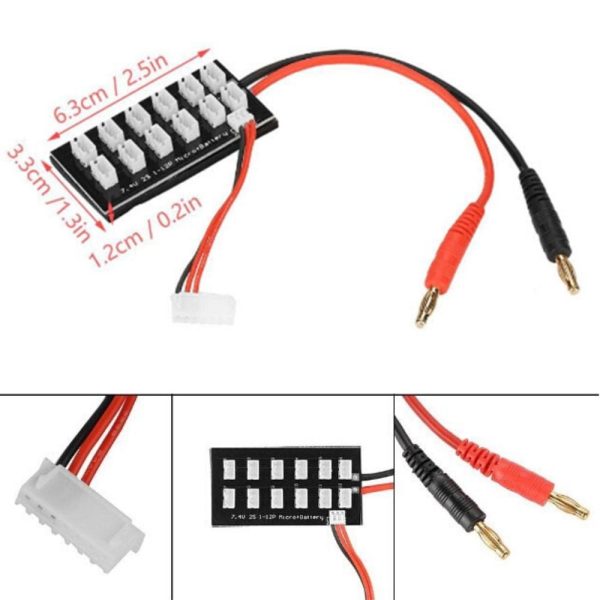 118676471bfd1fddd0a6ff26615bfa191577447540.jpg 2S Lipo Battery Parallel Charging Board JST-PH2.0 3-Pin For IMAX B6 Charger XJ303