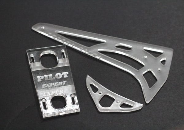 13120162-Arcylic-Stabilizer-450-L.jpg Acrylic Stabilizer with Tail Boom Bridge Support for 450 Helicopter 13120162