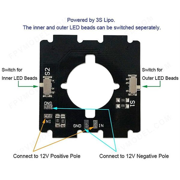 1d8d49c32f84ecb76f8cfcd1f70023041579067074.jpg Camera Board/ LED Board Mini Board for QAV250 QAV280 VC014