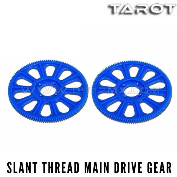 21472d0a118a339ae3295f652f63bf0c1595214286.jpg Tarot 450 PRO Slant Thread Main Drive Gear/121T ( blue ) TL45156-03