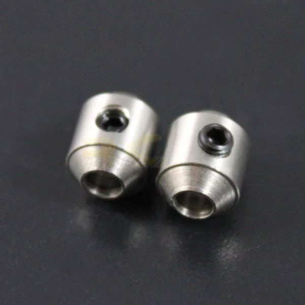 RC Boat Stainless Steel Push Rod Connector Dia=4mm (2pcs) 519B71