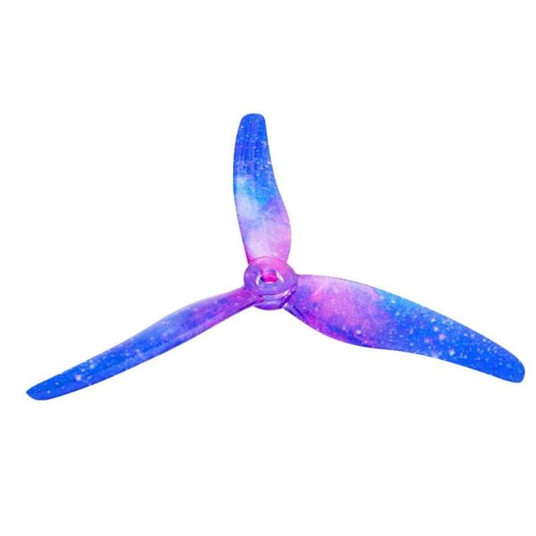Gemfan LIMITED EDITION Skitzo Galaxy Hurricane 51433-3 5Inch M5 Hole 3-blade Propeller (2 pairs/4pcs) Gem51433-galaxy