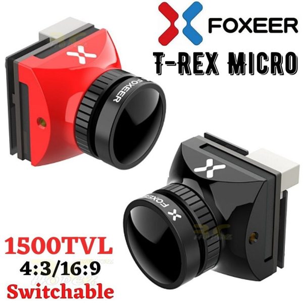 Foxeer T-Rex Micro 1.7mm 0.001Lux Super WDR 6ms Latency 2MP CMOS Sensor 1500TVL Support OSD & FC FPV Camera XJ500
