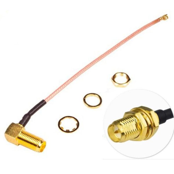 10cm 90 degree RP-SMA Pigtail W/UFL Connector FX1352