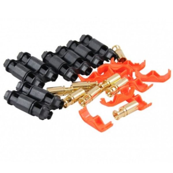 Rcproplus Supra-X REB6808 Pro D6 P8 6mm Bullet Connector (8 Pairs /Pack)