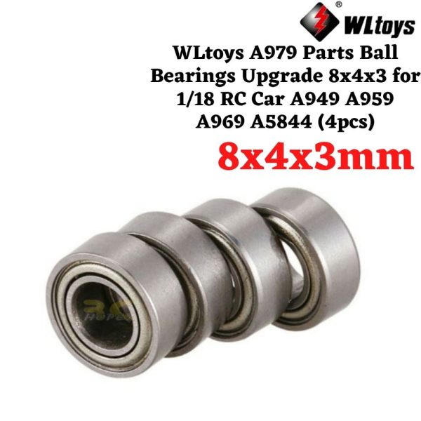 39ccf46dacf3a25836a019219737604a1614060172-1.jpg WLtoys A979 Parts Ball Bearings 8x4x3 Upgrade for 1/18 RC Car A949 A959 A969 A5844