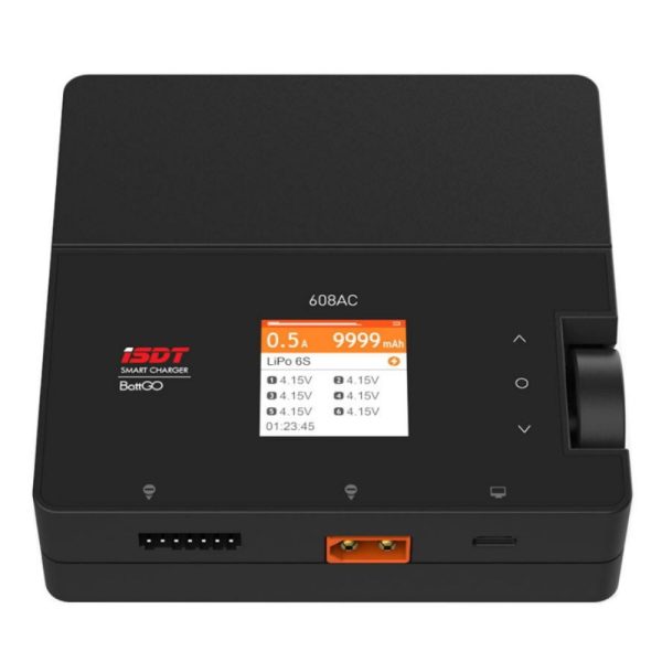 ISDT 608AC AC 50W DC 200W 8A BattGo Smart Battery Charger Discharger with Detachable Power Supply