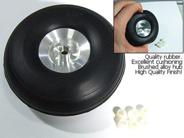 Scale alloy hub rubber wheel 3.5inch 4124