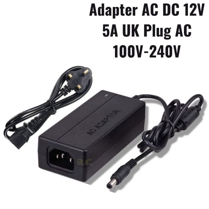 Adapter AC DC 12V 5A UK Plug AC 100V-240V 1005 – RC HOPEZ