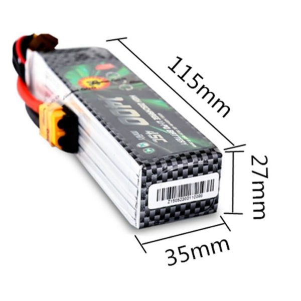ACE Gens 22.2V 1400mAh 45C 6S Lipo Battery for ALZRC X360 GAUI X3 Align 450L RC Helicopter ACE1400 45C/6S