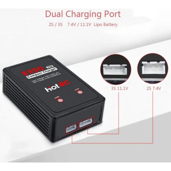 51f4625379ff1f657d6d27ecd74481a81597905795.jpg HOTRC E350 25W 2000mah 100/240v AC 2-3S Lipo Battery Balance Charger E350
