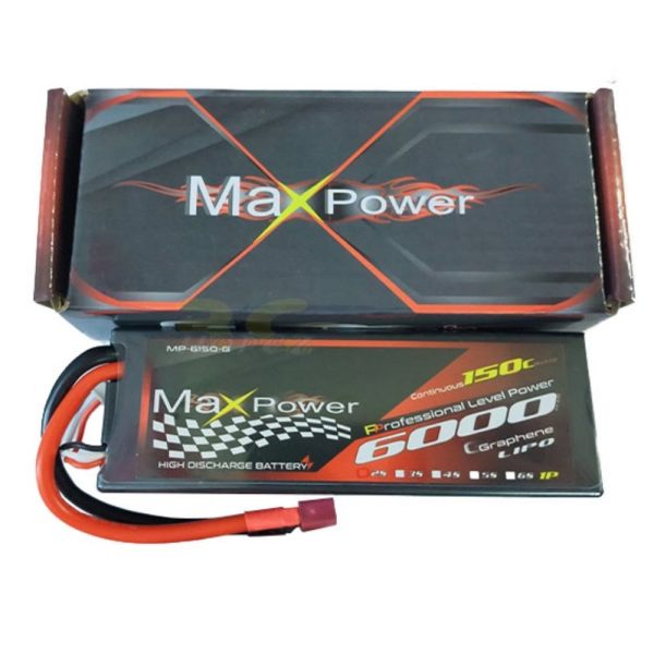 Maxpower Graphene Lipo 6000mAh 2S 7.4V 150C (Hard Case) MP6150-2G