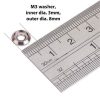 M3 X 8mm 6061 Aluminum Washers (10pcs) W550
