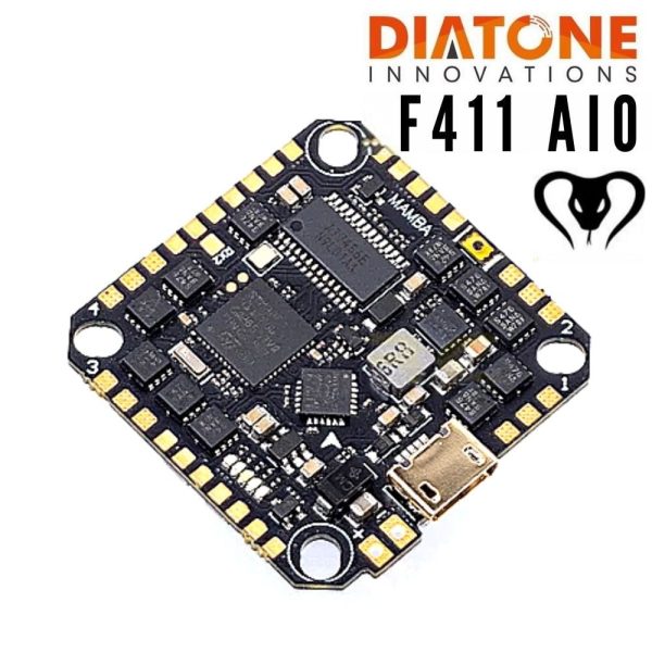 Diatone MAMBA F411AIO 25A 4S BLheli_S ESC Dshot600 MPU6000 OSD Built-in 5V/1.5A BEC F411AIO