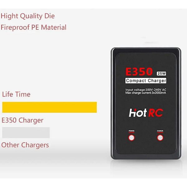 613687bcbec24cad3f6a4ca0d0a7b92d1597905795.jpg HOTRC E350 25W 2000mah 100/240v AC 2-3S Lipo Battery Balance Charger E350
