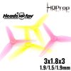 HQProp Tiny 3X1.8X3 1.9/1.5/1.9mm Hole 3-blade Propeller (2 pairs/4pcs) HQ3018
