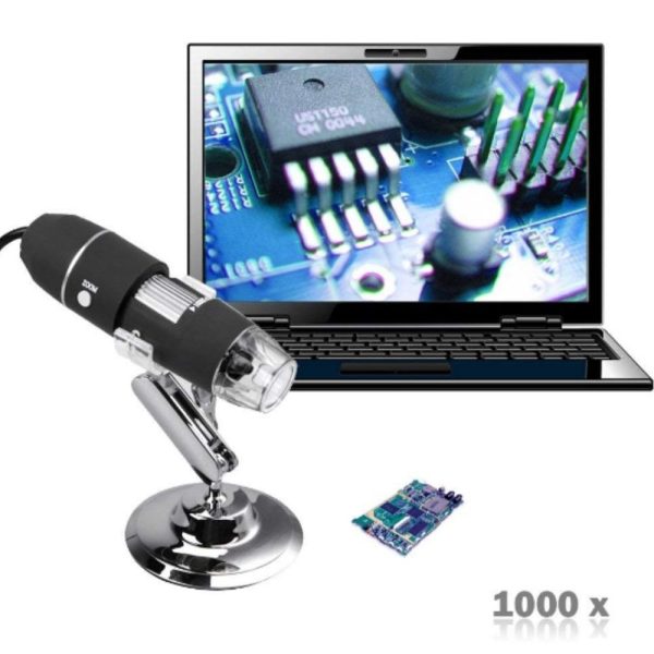2MP 1000X 8 LED USB 2.0 Digital Microscope Endoscope Zoom Camera Magnifier+Stand TY-1000
