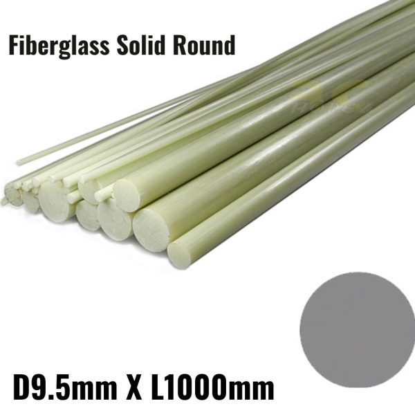 Fiberglass Solid Round D9.5mm X L1000mm (1 pc) SR95