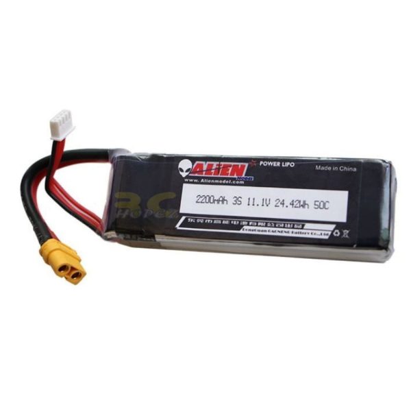 79269a096918b1f11d335b0487a6129b1612516687.jpg Alienmodel 3S 11.1V 2200mAh 50C Lipo Battery with Dean-T Plug AL2200/50-3SD