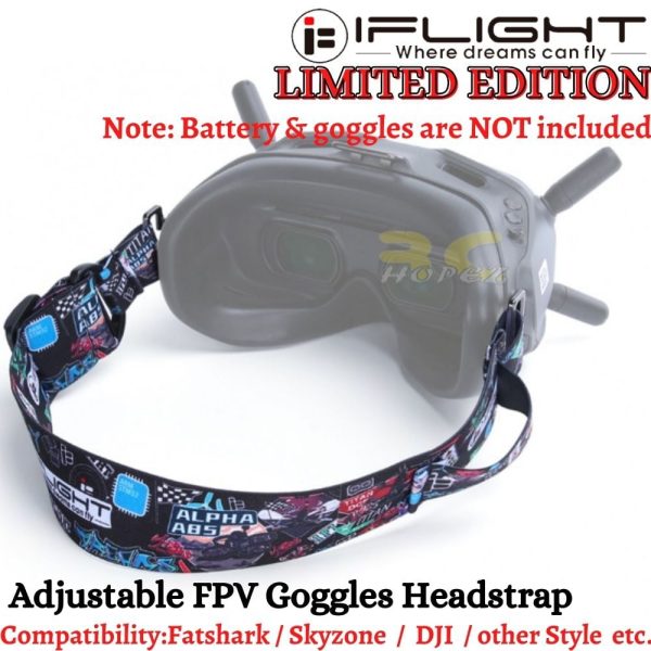 iFlight Adjustable FPV Goggles Head Strap Compatibility Goggles (DJI,FATSHARK,Skyzone,other Style etc.) MX7554