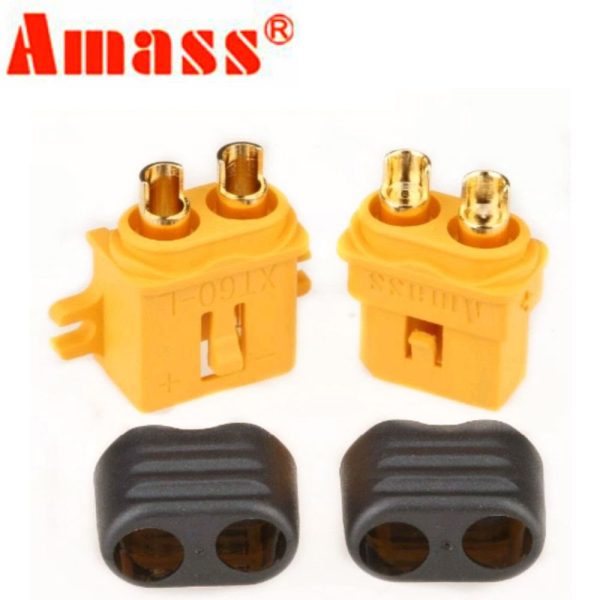 XT60-L Battery Connector, Male/Female W/ Locker (Pair) AXT60L