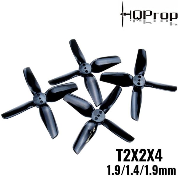 HQProp Durable T2X2X4 1.9/1.4/1.9mm Hole 4-Blade Propeller (2pairs/4pcs) HQT224