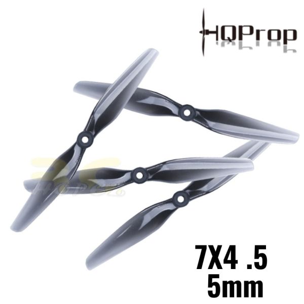 HQProp Durable Prop 7X4.5 Light Grey 5mm Hole 2-blade Propeller (2 pairs/4pcs) HQ745