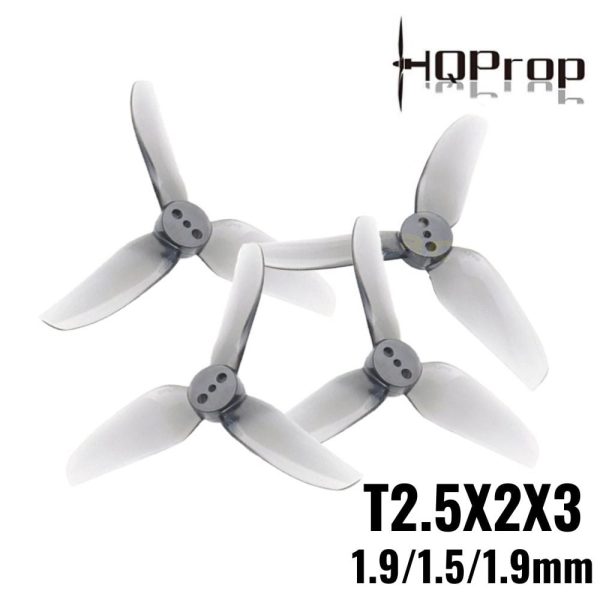 84969f37402a8aa981b7d9d0922aba061606227695.jpg HQProp Durable T2.5X2X3V2S Grey 1.9/1.5/1.9MM Hole 3-blade Propeller (2 pairs/4pcs) HQT252