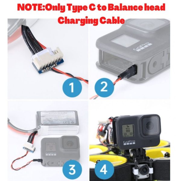 iFlight Type C to Balance head Charging Cable for GoPro Hero 6/7/8 MX8323