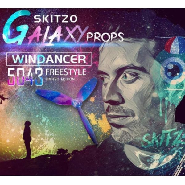 88367d6cd072b34d9c42e649f333f30e1600924629.jpg Gemfan LIMITED EDITION Skitzo Galaxy WinDancer 5043-3 5Inch M5 Hole 3-blade Propeller (2 pairs/4pcs) Gem5043-3