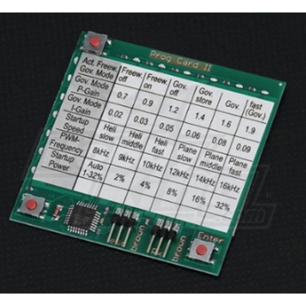 YEP / YPG ESC Programming Card