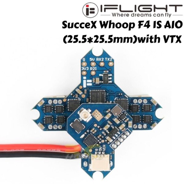 iFlight SucceX Whoop F4 AIO 1S AIO Board 25.5*25.5mm (MPU6000) with VTX for FPV Whoop iFlight Alpha A65 SX8832-5A