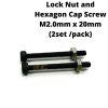 Lock Nut and Hexagon Cap Screw M2.0mm x 20mm (2set /pkt) CM2020-N