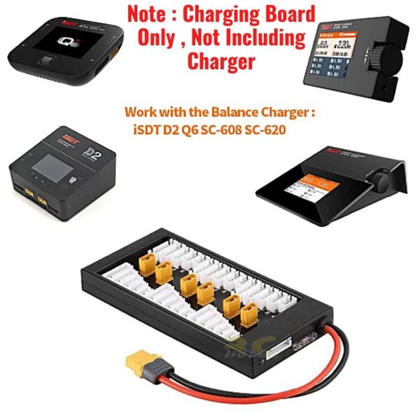Amass XT30 2S-6S 40A Lipo Battery Parallel Charging Board With XT60 Input for ISDT / ToolkitRC DF-XT60