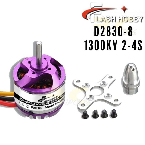 9d377afe408e90fa788a50698602f0d31601282015.jpg Flash Hobby D2830-8 1300KV 2-4S Brushless Motor