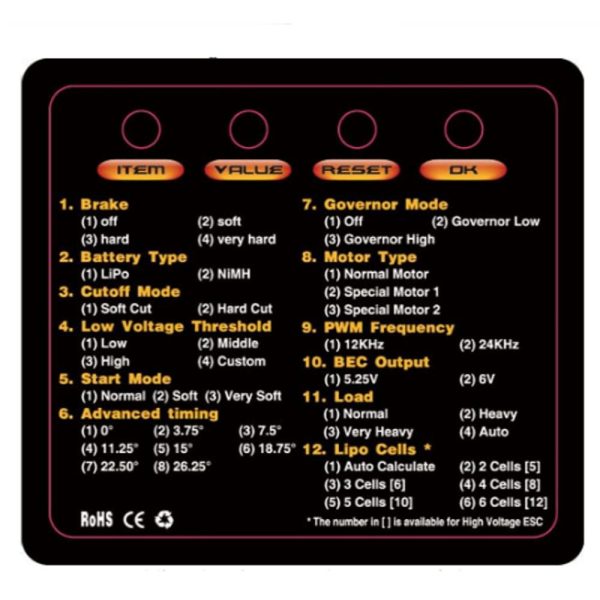 9d6cd557f781a6afe0cb1fb54b5a24861570259558.jpg Hobbywing LED Program Card For PLATINUM Series Aircraft / Heli ESC EM-006