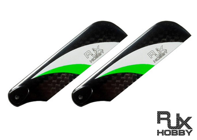 RJX Vector Green And White 68mm Tail CF Blades V68GW – RC HOPEZ
