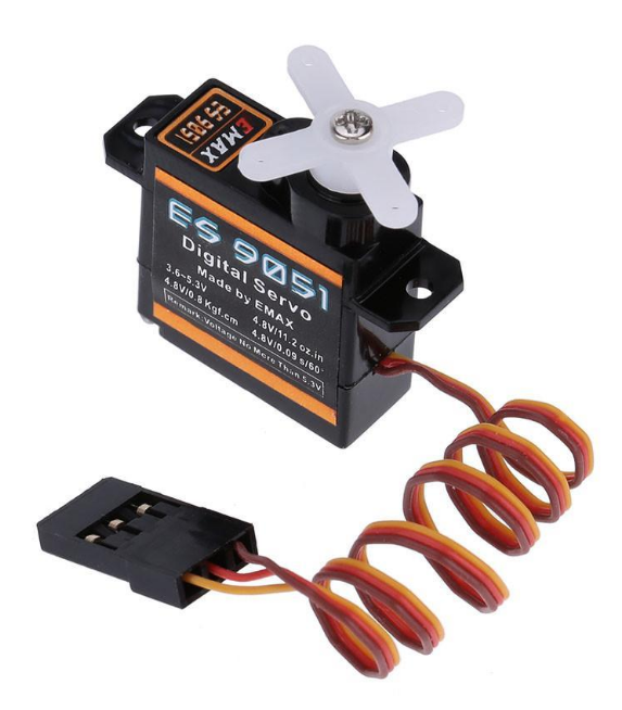 EMAX ES9051 Micro Servo Digitale 4,3g Per RC – Sostituzione Per Radiolink A560, Elicotteri, Robot, Barche, Cavo 15,5cm - 3