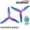 Gemfan LIMITED EDITION Skitzo Galaxy Hurricane 51433-3 5Inch M5 Hole 3-blade Propeller (2 pairs/4pcs) Gem51433-galaxy