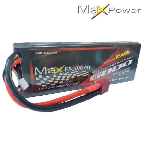 Maxpower Graphene Lipo 6000mAh 2S 7.4V 150C (Hard Case) MP6150-2G