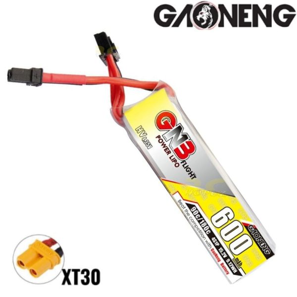 a7158c35c93d8b2555c3f9a1b3373555.jpeg Gaoneng GNB 15.2HV 600mAh 90C 4S Lipo Battery with XT30 Plug GNB650/60-4S