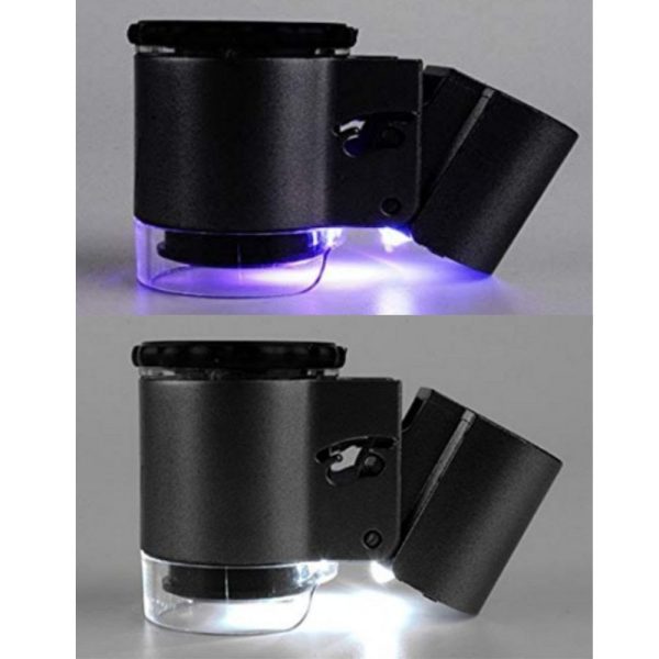 50x Handheld Mini Pocket Microscope Loupe Jeweler Magnifier with LED Light RY-50X
