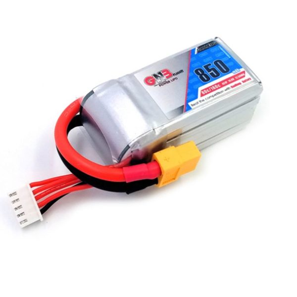 b361ee7475d9b226f6986e0334cc46e71593062165.jpg Gaoneng GNB 14.8V 850mAh 80C 4S Lipo Battery with XT60 Plug GNB850/80-4SB