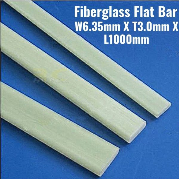 Fiberglass Flat Bar W6.35mm X T3.0mm X L1000mm (1 pc) FB635